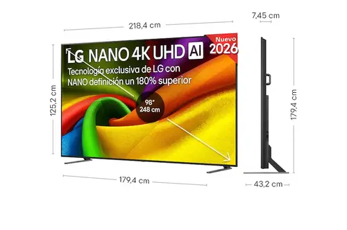 NANO 4K UHD AI 98NU900B6LB 2,49 m (98") 4K Ultra HD Smart TV Wifi Negro - Imagen 3