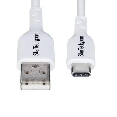 Cable de Carga USB-A a USB-C Blanco de 2m - Cable de Carga USB Tipo C - Carga Rápida de 3A - Cable de Transferencia de Datos USB 2.0 - TPE - Imagen 6
