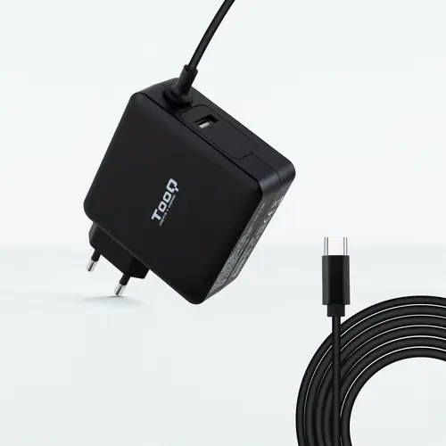 TQLC-USBC90PD adaptador e inversor de corriente Auto 90 W Negro - Imagen 1