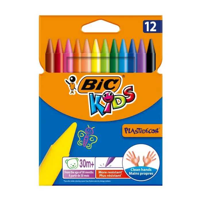 KIDS Plastidecor Negro, Azul, Marrón, Oro, Verde, Azul claro, Verde claro, Naranja, Rosa, Rojo, Violeta, Amarillo 12 pieza(s) - Imagen 1