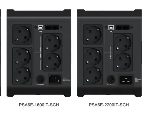 PSA6E-2200IT-SCH sistema de alimentación ininterrumpida (UPS) Línea interactiva 2,2 kVA 1225 W 5 salidas AC - Imagen 3