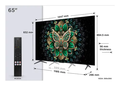 C6K 65C6K Televisor 165,1 cm (65") 4K Ultra HD Smart TV Wifi Metálico - Imagen 2