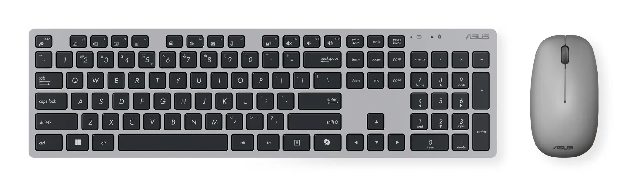 W5000 Wireless Keyboard and Mouse Set teclado Ratón incluido Oficina RF inalámbrico QWERTY Español Negro, Gris
