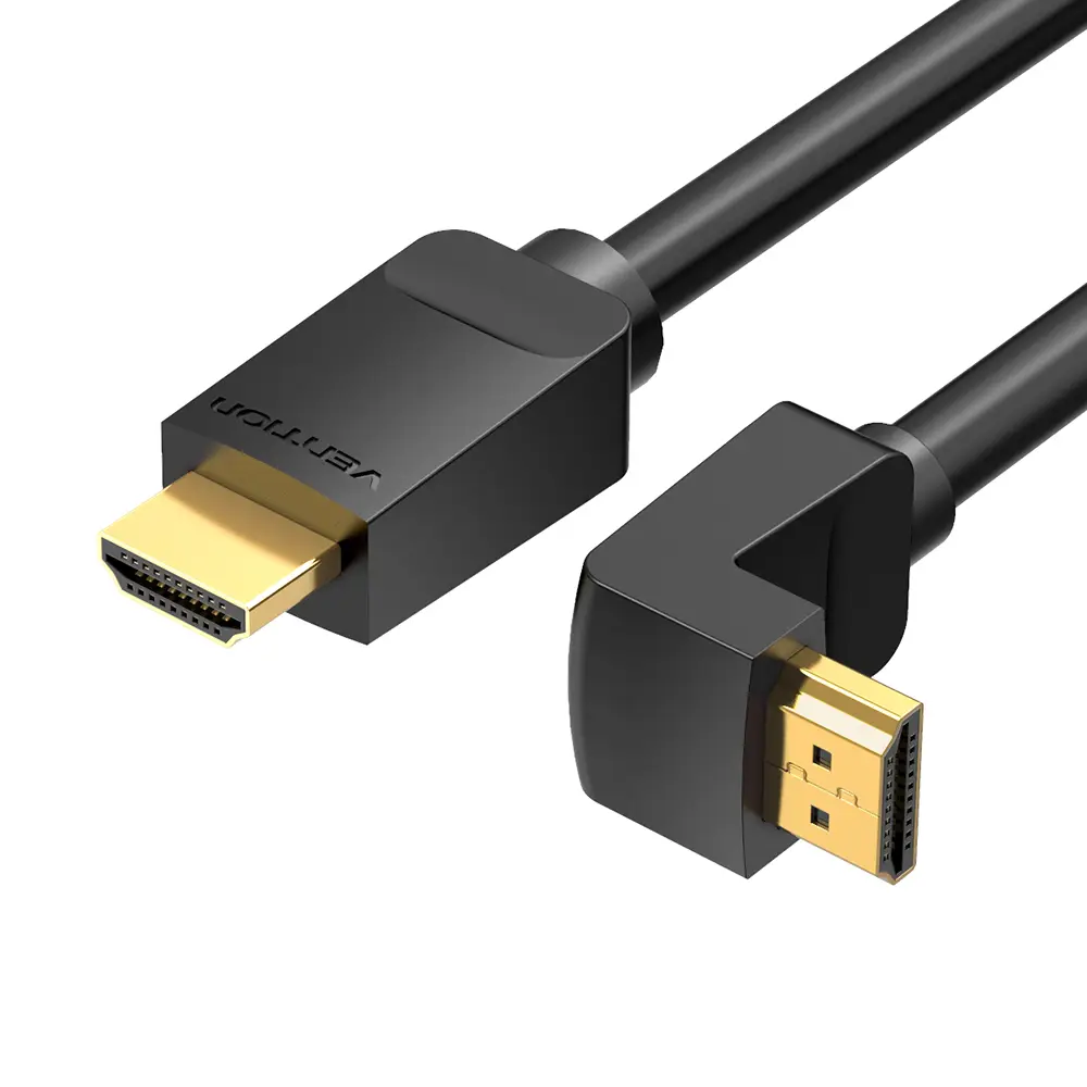Cable HDMI 2.0 4K Acodado AAQBG/ HDMI Macho - HDMI Macho/ 1.5m/ Negro