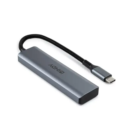 43414 hub de interfaz USB 3.2 Gen 2 (3.1 Gen 2) Type-C 10000 Mbit/s Gris - Imagen 5