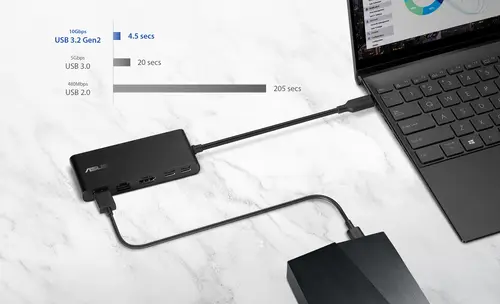 Dual 4K USB-C Dock DC201 Alámbrico USB 3.2 Gen 2 (3.1 Gen 2) Type-C Negro - Imagen 9