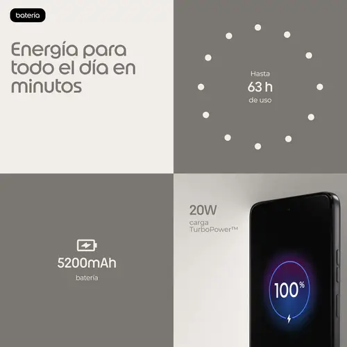 moto g37 16,9 cm (6.67") SIM doble Android 16.0 5G USB Tipo C 4 GB 128 GB 5200 mAh Gris - Imagen 11