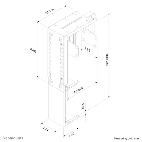CPU-D100BLACK Soporte para CPU - máx 30 kg - universal - Imagen 3