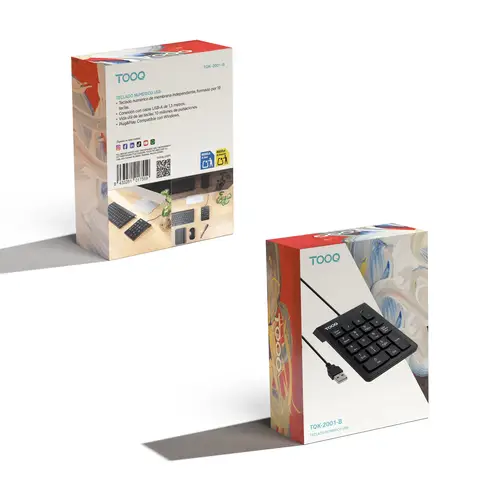 Teclado numérico USB, 19 teclas, Negro - Imagen 5