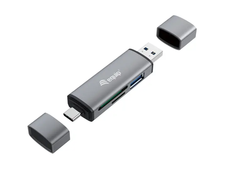 245460 lector de tarjeta USB 3.2 Gen 1 (3.1 Gen 1) Type-A/Type-C Gris
