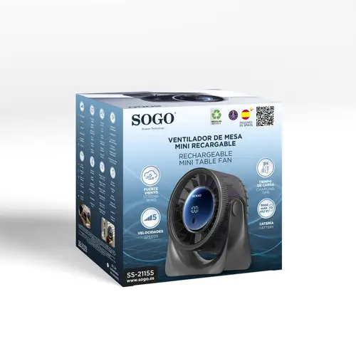 Ventilador De Mesa Mini Recargable 3000mah - Imagen 3