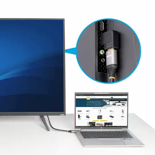 Adaptador HDMI 2.0 Acodado a la Derecha - Macho a Hembra - Adaptador HDMI en Ángulo Recto - Ahorrador de Puertos HDMI de Alta Velocidad 4K 60Hz - Imagen 7