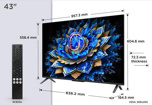 T69C 43T69C Televisor 109,2 cm (43") 4K Ultra HD Smart TV Wifi Negro 350 cd / m² - Imagen 4