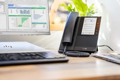 Teléfono multimedia empresarial CCX 505 para Microsoft Teams y habilitado para alimentación a través de Ethernet (PoE) - Imagen 5