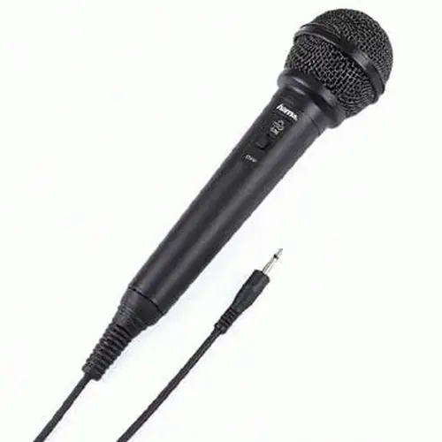 Micrófono dinámico DM20, micrófono de mano, con conector jack de 3,5 mm y de 6,35 mm, con adaptador para conectarlo a un sistema estéreo, color Negro - Imagen 2