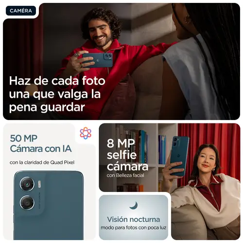 moto g06 power 17,5 cm (6.88") SIM doble Android 15 4G USB Tipo C 4 GB 256 GB 7000 mAh Azul - Imagen 14