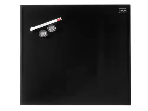 Pizarra de cristal Diamond magnética color negro 300x300 mm en embalaje para retail - Imagen 1