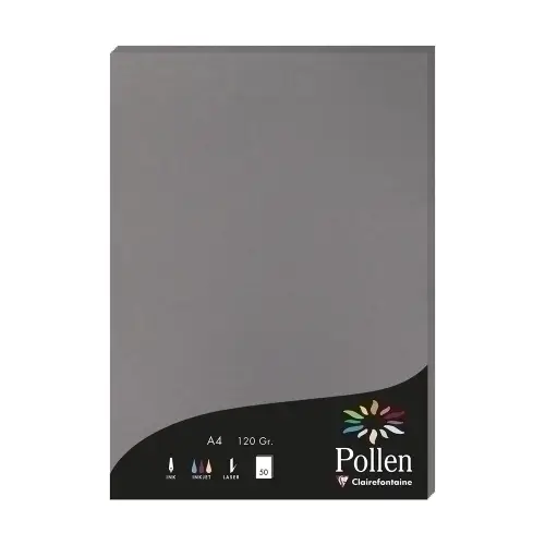 PAPEL CLAIREFONTAINE POLLEN A4 50h GRIS
