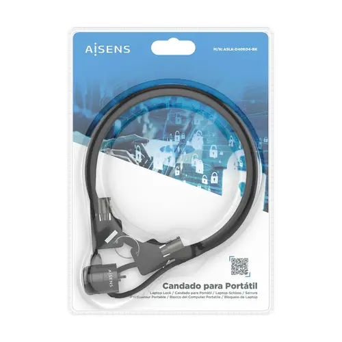 Cable de seguridad con cerradura de llave para ordenador, monitor, portátil 1.5m - Imagen 7