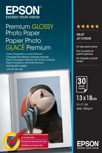 Premium Glossy Photo Paper - 13x18cm - 30 Hojas - Imagen 1