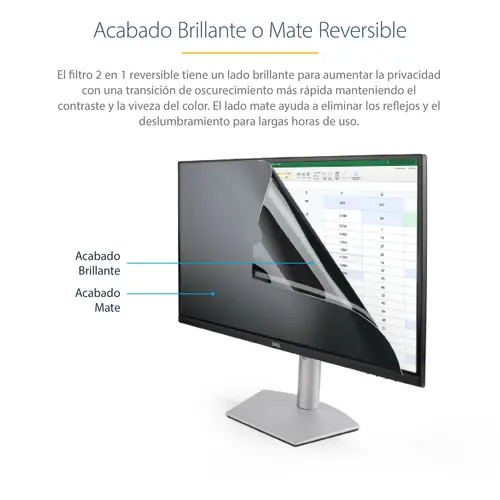 Filtro de Privacidad para Monitores de 18,5 Pulgadas - Pantalla de Privacidad para Reducir la Luz Azul - de Pantalla Ancha 16:9 - Mate/Brillante - Ángulo de Visión de +/-30 Grados - Imagen 10
