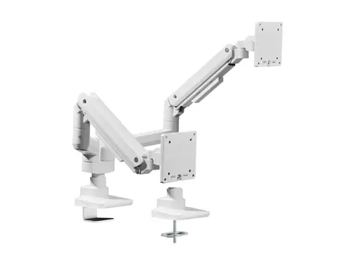 Soporte de escritorio para monitor doble de 17«-35», blanco - Imagen 1