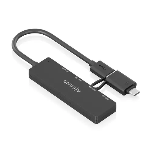 Hub USB 3.1 USB-C USB-A, USB-C/M+USB-A/M-4xTIPO A/H, Negro, 15cm - Imagen 2