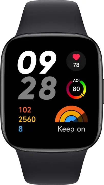 Redmi Watch 3 4,45 cm (1.75") AMOLED 42 mm Digital 390 x 450 Pixeles Pantalla táctil Negro GPS (satélite)
