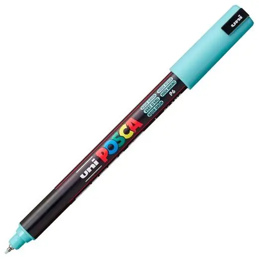 UNIBALL MARCADOR POSCA PC-1MR NO PERMANENTE PUNTA EXTRAFINA 0.7MM VERDE MARINO