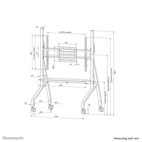 FL50-525WH1 Carro para TV 55-86" - instalación rápida - TÜV - Imagen 20