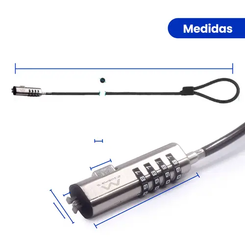 EW1238 cable antirrobo Negro 1,8 m - Imagen 3