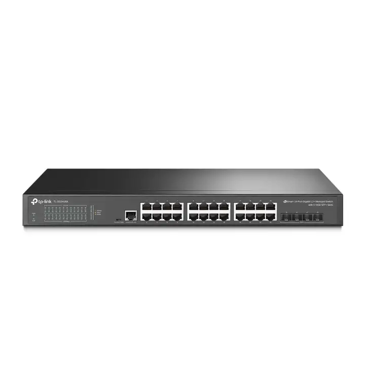 JetStream TL-SG3428X switch Gestionado L2+/L3 Gigabit Ethernet (10/100/1000) 1U Negro