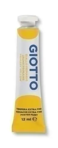TEMPERA GIOTTO 12 ml (tubo)  AMARILLO BA - Pack de 6 unidades