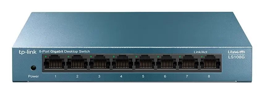 LS108G switch No administrado Gigabit Ethernet (10/100/1000) Azul