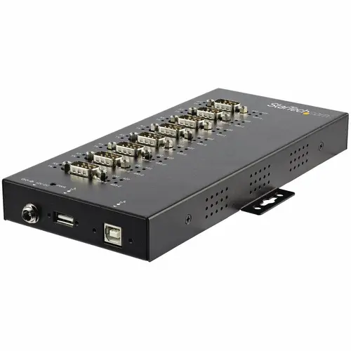 Adaptador Hub Serie de 8 Puertos USB a RS232/RS485/RS422 - Ladrón Industrial Convertidor USB 2.0 a DB9 Serial - IP30 - de Montaje en Carril DIN - Protección ESD de 15kV - Imagen 1