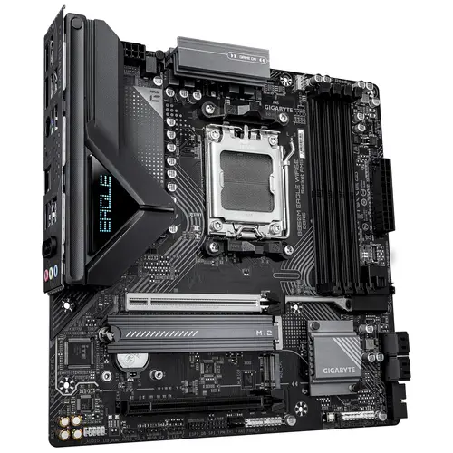 B850M EAGLE WIFI6E Placa Base - Procesadores AMD Ryzen Serie 9000, VRM digital de 8+2+2 fases, hasta 8200MHz DDR5 (OC), 1xPCIe 5.0 + 1xPCIe 4.0 M.2, Wi-Fi 6E, LAN 2.5GbE, USB 3.2 Gen 2 - Imagen 3