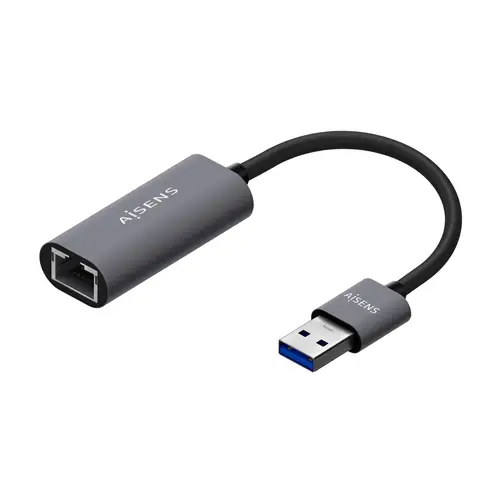Conversor USB 3.0 A Ethernet Gigabit 10/100/1000 Mbps, Gris, 15cm - Imagen 1