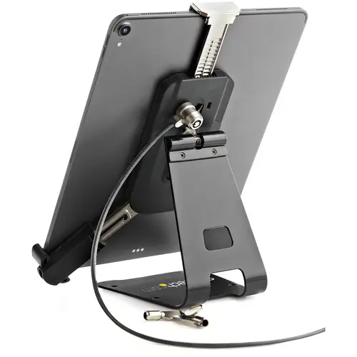 Soporte Seguro para Tablet con Cable de Seguridad con Candado K-Slot - Base para Tablets de 7,9 a 13 Pulgadas - Soporte Universal Ajustable de Sobremesa para Tablet - Soporte Antirrobo - Imagen 6