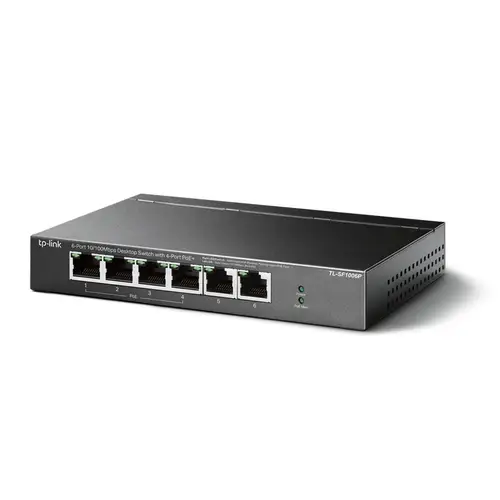 TL-SF1006P switch No administrado Fast Ethernet (10/100) Energía sobre Ethernet (PoE) Negro - Imagen 2