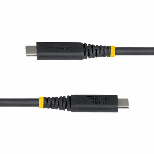 Cable USB4 de 50cm USB-C - Cable USB Tipo C - Cable DP 2.1 - DP40 - Certificado USB-IF - Compatible con Thunderbolt 4 40Gbps - 8K60Hz/4K240Hz - PD de 240W - Recubrimiento de TPE - Negro - Imagen 3