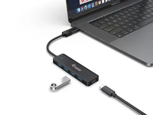 128959 hub de interfaz USB 3.2 Gen 1 (3.1 Gen 1) Type-A 5000 Mbit/s Negro - Imagen 3