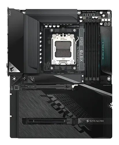 X870 AORUS STEALTH Placa Base - Compatible con procesadores AMD Ryzen 9000, VRM digital de 16+2+2 fases, hasta 8200MHz DDR5 (O.C.), 2xPCIe 5.0 + 2xPCIe 4.0, Wi-Fi 7, LAN 5GbE, USB 4 - Imagen 2