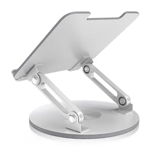 Soporte de Sobremesa Giratorio Ajustable Para Portatil / Tablet 7-13, Plata - Imagen 3