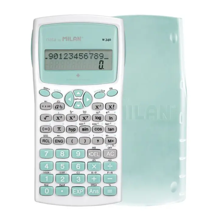 Blíster calculadora científica M240 turquesa, Edición +