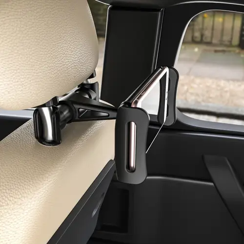Soporte Coche Ajustable (1 Pivote) Para Reposacabezas Para Telefono / Tablet, Negro - Imagen 4