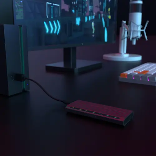 Caja Externa M.2 RGB Gaming ASM2-RGB011GR SATA/NVMe A USB3.1 Gen2, Gris - Imagen 8