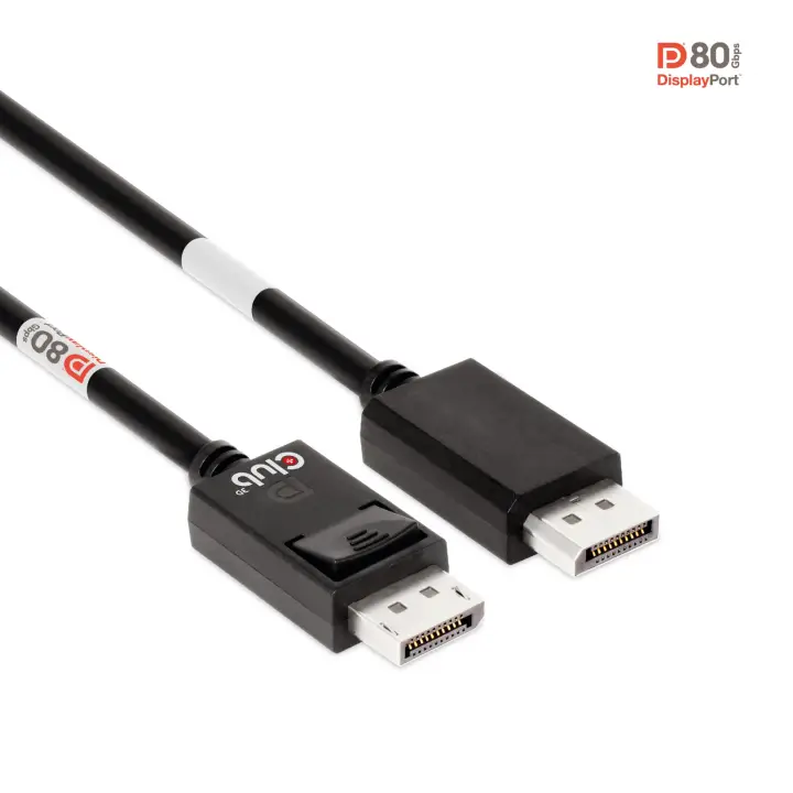DisplayPort 2.1 Bi-Directional VESA DP80 Certified Cable 4K240Hz, 8K60Hz or 10K30Hz M/M 1.2m/3.94ft