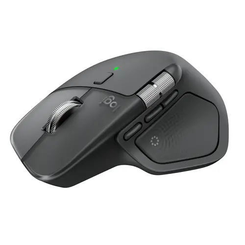 MX Master 4, ratón inalámbrico ergonómico con respuesta háptica avanzada, desplazamiento ultrarrápido, carga USB-C, Bluetooth, Windows, macOS grafito - Imagen 2