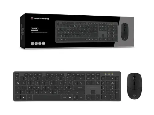 ORAZIO01ES teclado Ratón incluido Oficina RF inalámbrico QWERTY Español Negro - Imagen 4