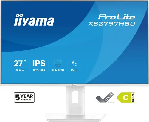 ProLite XB2797HSU-W1 pantalla para PC 68,6 cm (27") 1920 x 1080 Pixeles Full HD LED Blanco - Imagen 2